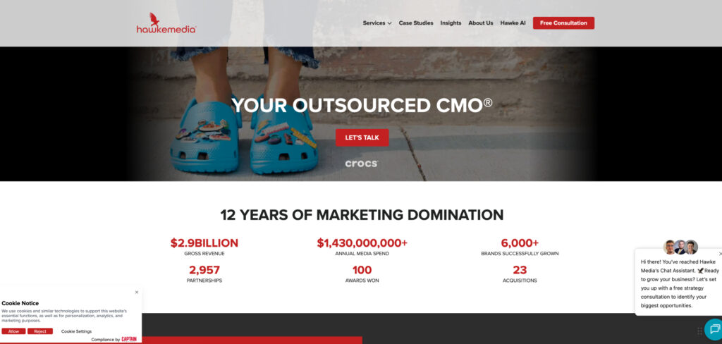 Hawke Media's Homepage