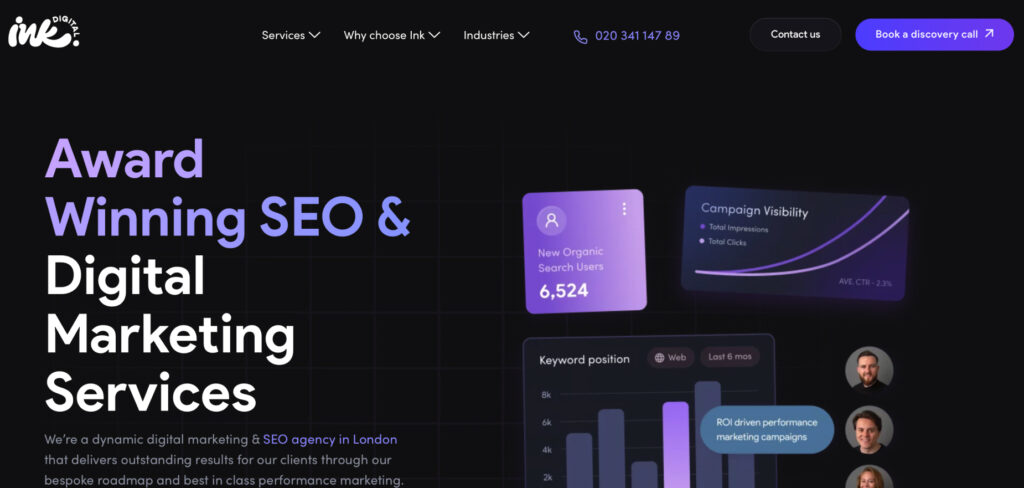 Ink Digital Agency's Homepage