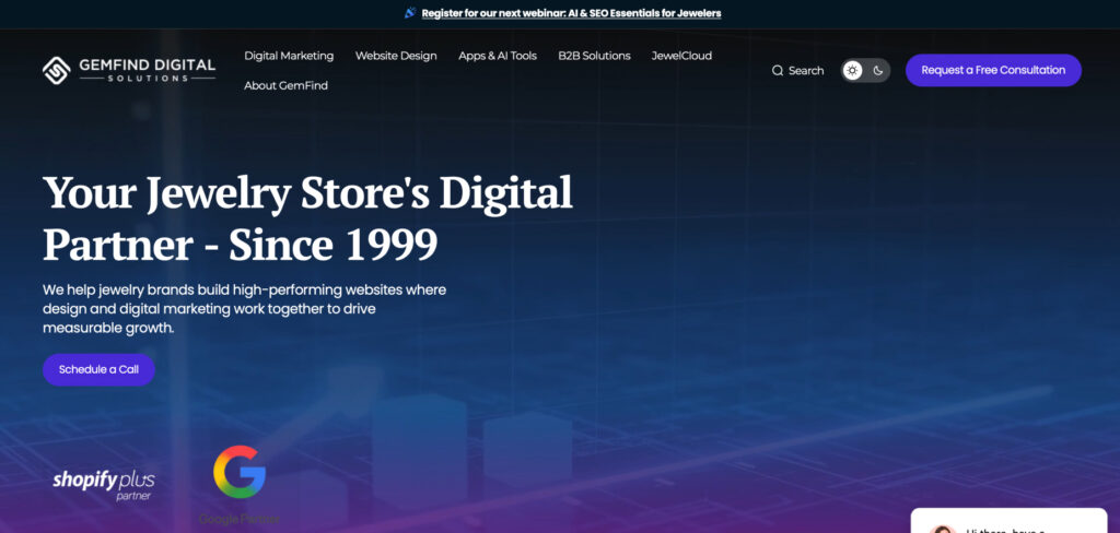 Jewelry Marketing Agency's Homepage