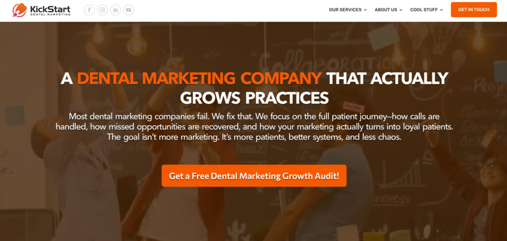 KickStart Dental Marketing's Homepage