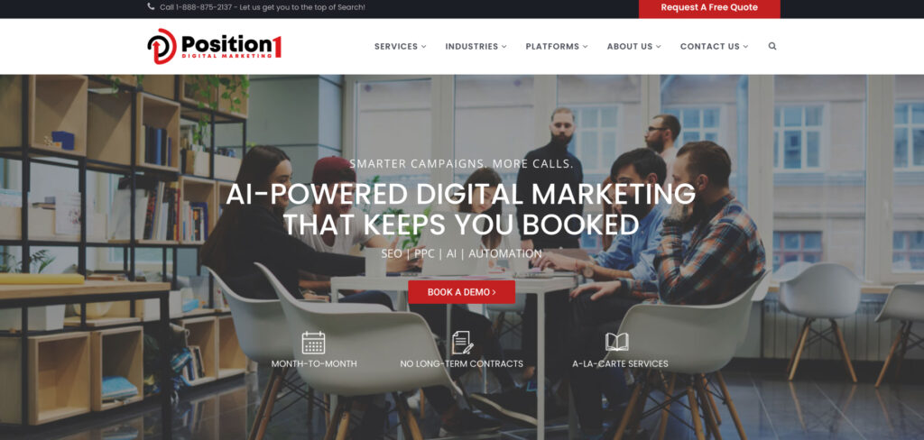 Position1 Digital's Homepage