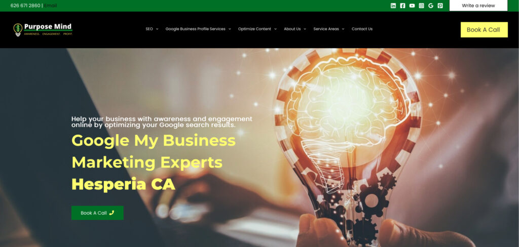 Purpose Mind Marketing's Homepage