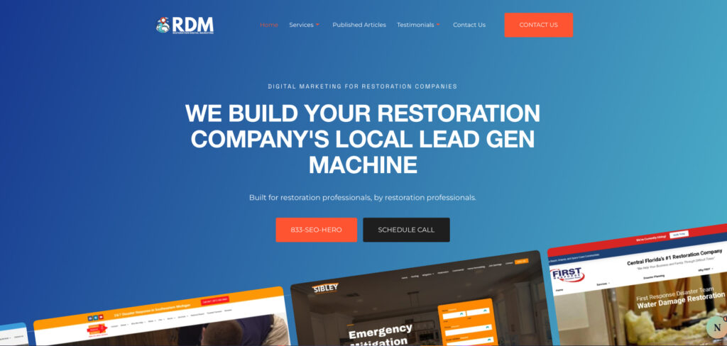 Restoration Digital Marketing (RDM)'s Homepage