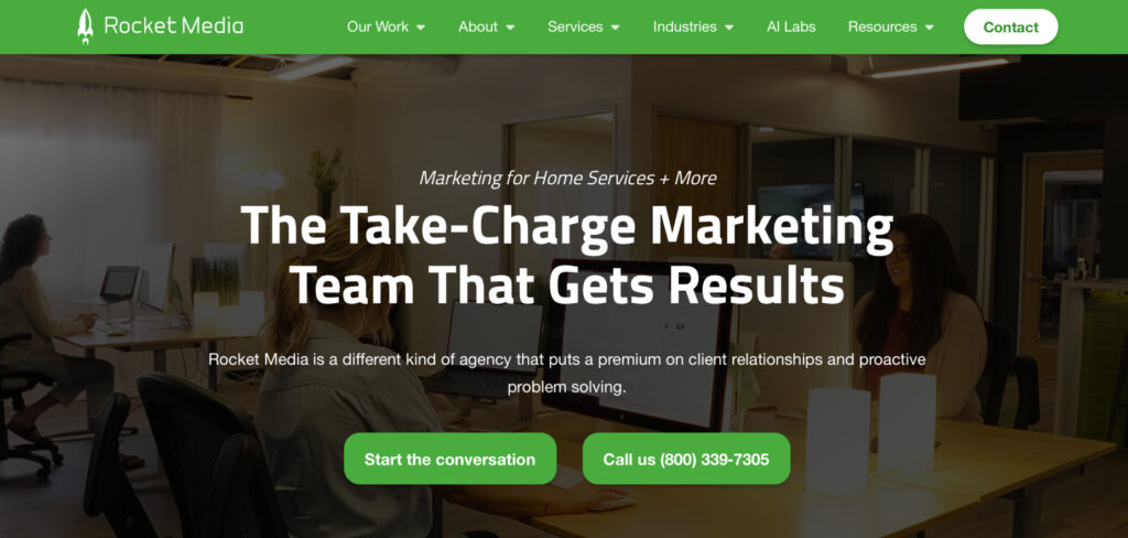 Rocket Media's Homepage