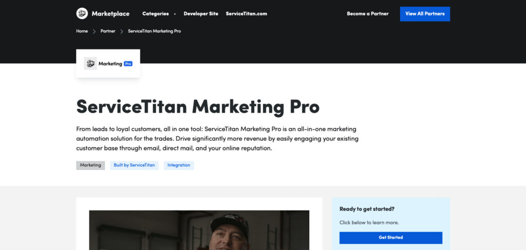 ServiceTitan Marketing Pro's Homepage