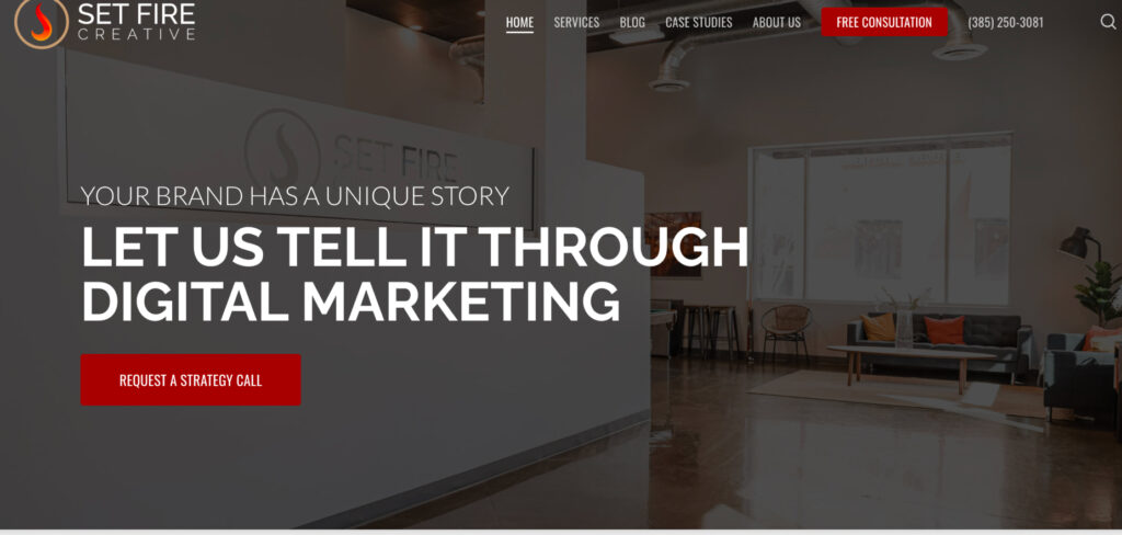 Set Fire Creative's Homepage