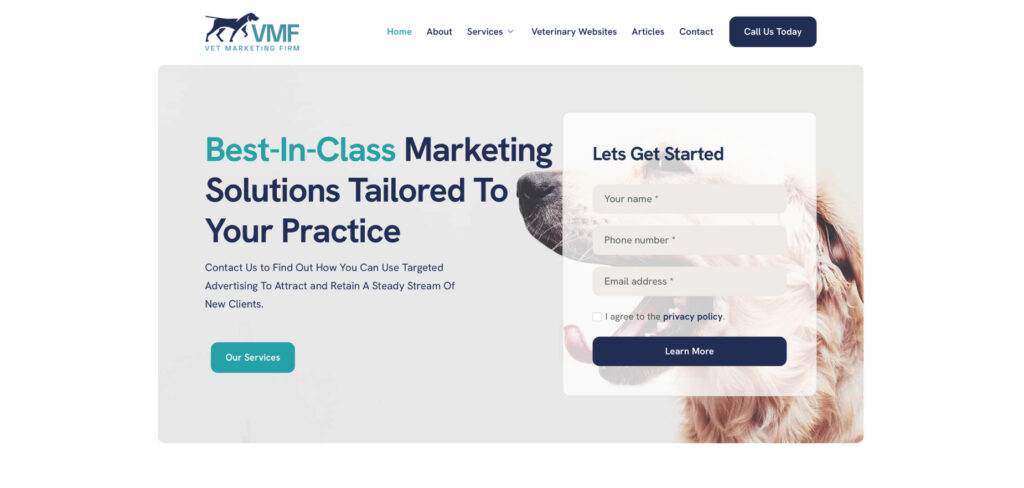 The Vet Marketing Firm's Homepage