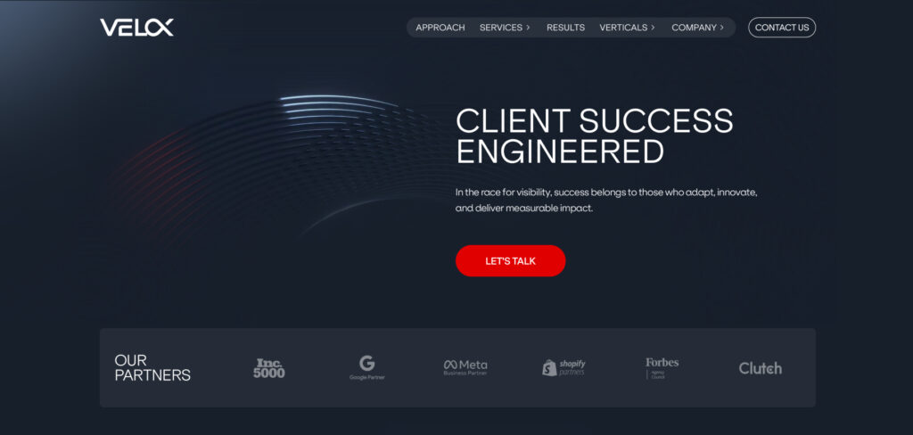 VELOX Media's Homepage