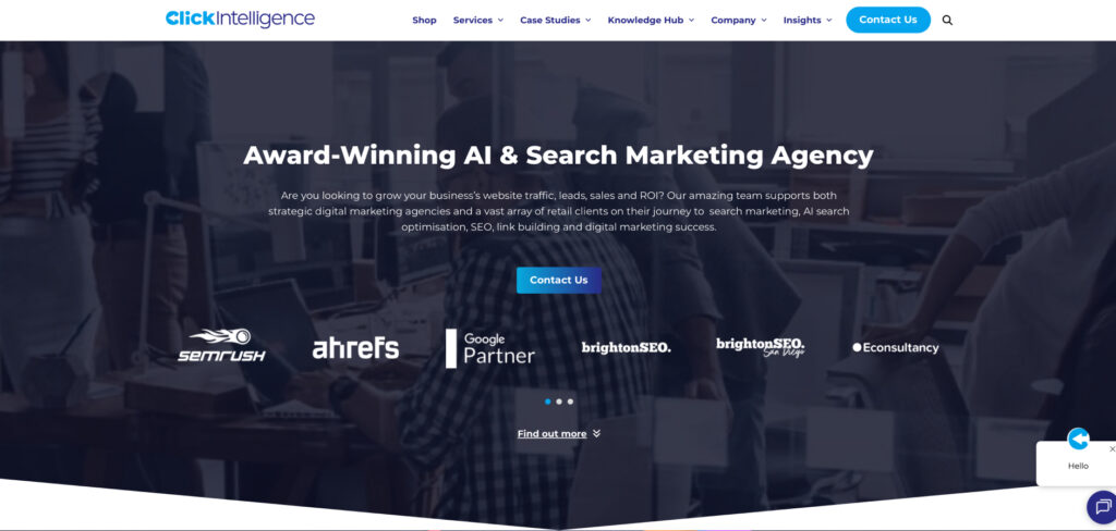 Click Intelligence's Homepage