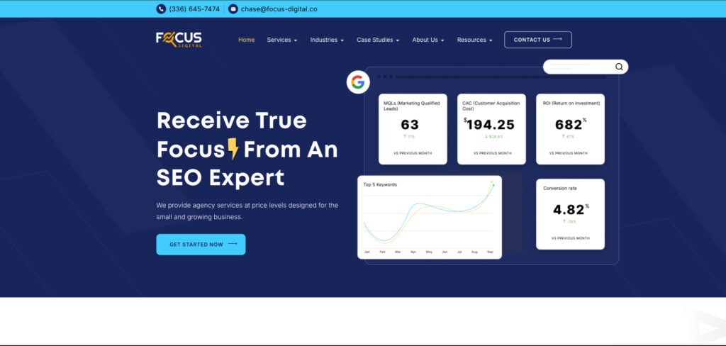 Focus Digital's Homepage