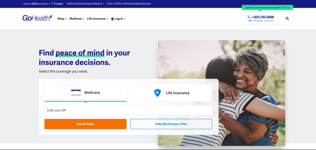 GoHealth's Homepage