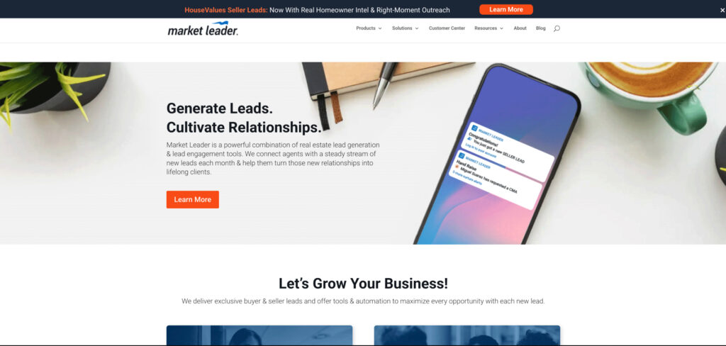Market Leader's Homepage