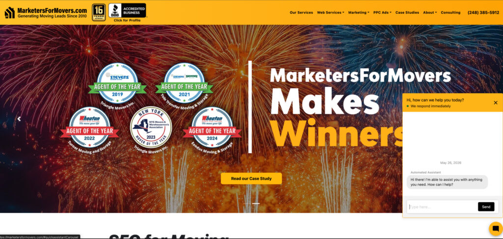 Marketers for Movers's Homepage