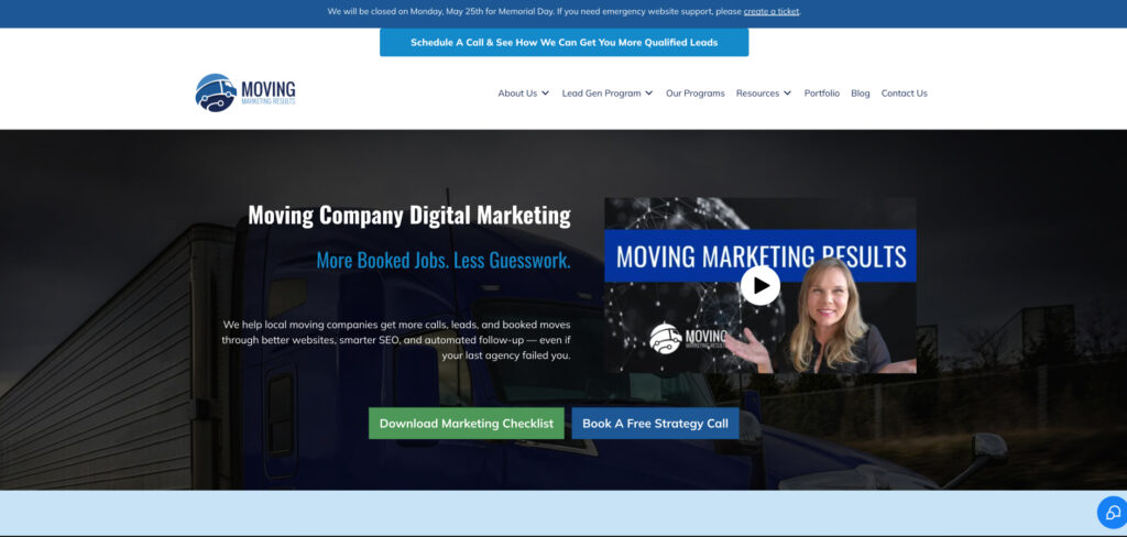 Moving Marketing Results's Homepage