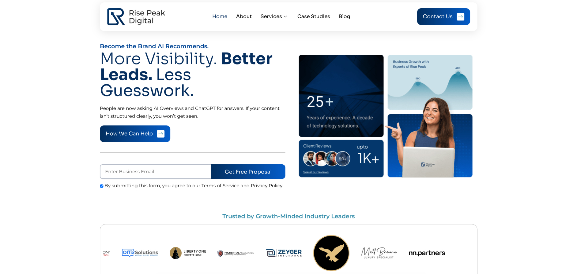 Rise Peak Digital's Homepage