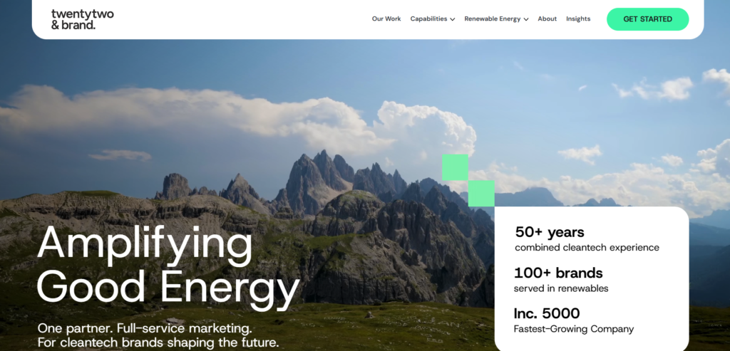 twentytwo & brand.'s homepage