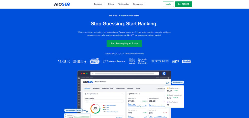 All in One SEO (AIOSEO)'s Homepage