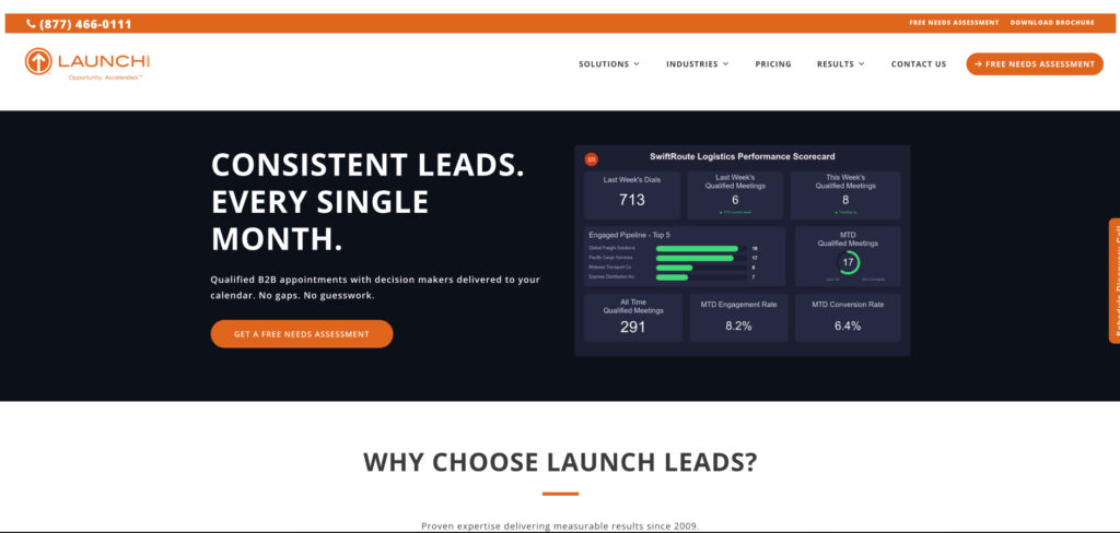 Launch Leads's Homepage