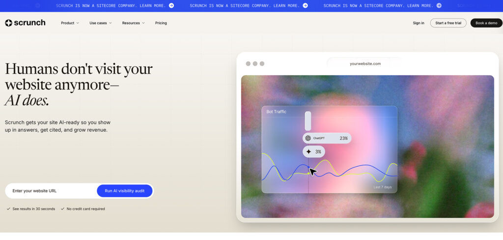 Scrunch AI's Homepage
