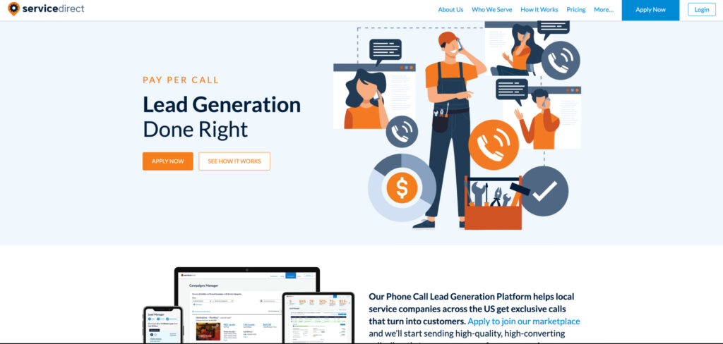 Service Direct's Homepage