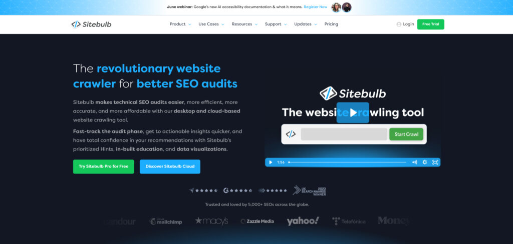 Sitebulb's Homepage