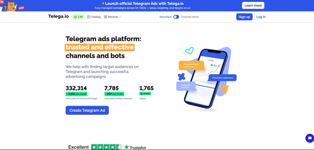 Telega.io's Homepage