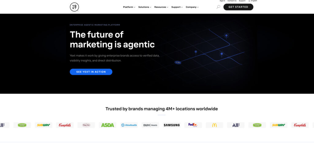 Yext's Homepage